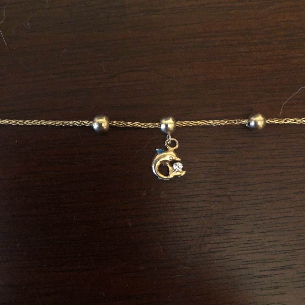 10K Gold Diamond Ankle Bracelet